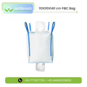 Bolsa FIBC de fondo plano de 1 tonelada con diseño de panel en U grande, de PP tejido de grado alimenticio, para contenedor a granel - Product Image 4