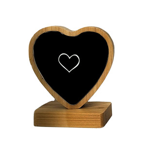 Cadre photo en bois en forme de cœur en gros, support d'image romantique pour bureau, cadres en bois écologiques personnalisés pour la décoration intérieure, cadres cadeaux - Product Image 1