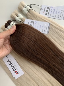 Nasa Hair Precio al por mayor Bulk Remy Virgin Hair Extensions Machine Doble trama recta 100 gramos Todos los colores 10 pulgadas Vietnamita - Product Image 3