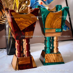 Soporte Bakhoor de resina de madera de lujo moderno con acabado brillante para Majlis árabe elegante y Ambiente de fragancia para el hogar - Product Image 4