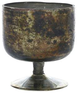 Vase sur piédestal en métal de luxe nordique |   Jardinière décorative en fer noir mat |   Conteneur floral design avec poignée en forme de boule pour maison moderne - Product Image 4