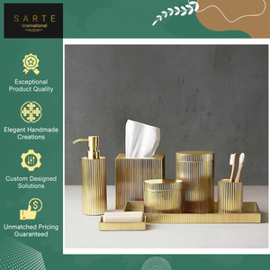 Bulk Supplier of Premium Quality Gold Soap Dispenser Brass Five-Piece <b>Bathroom</b> <b>Accessories</b> <b>Set</b> for Hotel, Home & <b>Bathroom</b> Use - Product Image 6