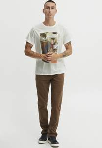 T-shirt décontracté à manches courtes pour homme, col rond, couleur unie, personnalisable, streetwear, mélange polyester/coton, séchage rapide, personnalisable - Product Image 5