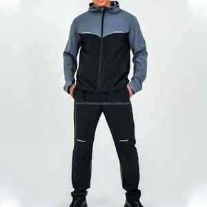 Ensemble de survêtement pour homme, taille plus, léger, respirant, coupe-vent, pantalon de jogging, veste respirante, ensemble coupe-vent deux pièces - Product Image 6