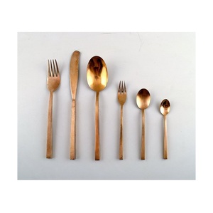 Ensemble de couverts classiques en acier inoxydable plaqué or, finition miroir, fourchette, cuillère, vaisselle de table, cadeau de mariage, ensemble de dîner - Product Image 3