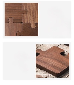 Best Quality Wooden Puzzle Trivet Coaster Set Interlocking Heat Resistant <b>Table</b> <b>Protector</b> for Kitchen Dining <b>Table</b> and Hot Pots - Product Image 2