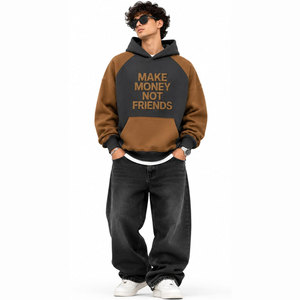 Sudadera con Capucha Retro Gótica para Hombre, Corte Regular, 100% Algodón, Forro Polar de Invierno, con Parches en Relieve, Estilo Urbano - Product Image 3