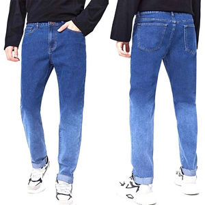 Jeans de Mezclilla para Hombre, Corte Regular, Estilo Urbano, Lavado Desgastado, con Logotipo Personalizado, Servicio OEM, Venta al Por Mayor - Product Image 6