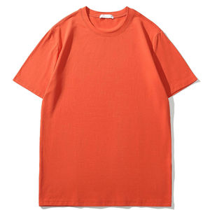 T-shirt à manches courtes pour homme, nouvelle mode, haute qualité, éco-responsable, en spandex/coton, imprimé personnalisé, couleur unie, tissu 220g, doux - Product Image 5