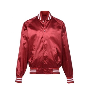 Veste universitaire en satin brodée sur mesure, coupe-vent, respirante, pour équipes, vente en gros, tailles plus, unisexe, OEM ODM - Product Image 1
