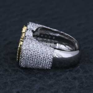 Custom Letter Moissanite <b>Ring</b> Rhodium Plated 925 Sterling Silver Oval Drip Style <b>Name</b> <b>Ring</b> for Men Party Gift - Product Image 2