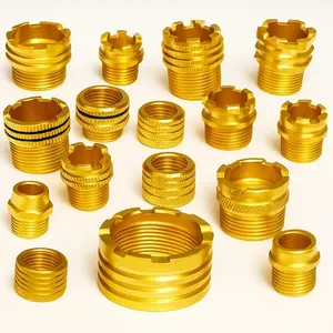 Raccord de tuyau en laiton naturel forgé, tête ronde NPT mâle, surface lisse, pression nominale de 6 bars, connecteur de tuyauterie, garantie 1 an - Product Image 1