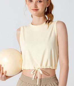 Débardeurs sans manches pour femmes 100 % coton à séchage rapide, coupe ajustable, tenue décontractée et tendance pour l'été et l'entraînement - Product Image 3