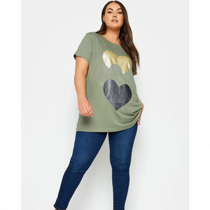 Camiseta de Manga Corta con Estampado Gráfico para Mujer, Colección Fresca, Informal, Ligera, para Verano, Personalizable, Venta al Por Mayor - Product Image 3