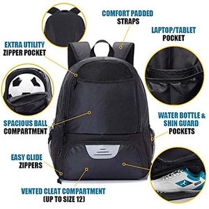 Basketball <b>Backpack</b> <b>Backpack</b> Men Basketball Bag Custom Basketball <b>Backpack</b> <b>Black</b> Nylon <b>Backpack</b> 30-40L Capacity Sport Bag for Me - Product Image 4