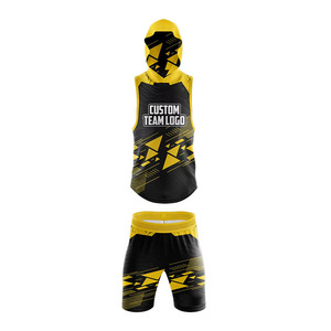Breathable <b>Compression</b> Flag Football Uniform for Women 7v7 Sleeveless Hoodie Sublimated Shorts Sets For Football Sportswear - Product Image 4