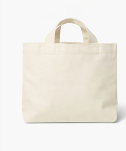 <b>Canvas</b> <b>Tote</b> Bag Medium Size short Handle Line Art Woman Face With Flower Daily Use Shopping Bag - Product Image 3