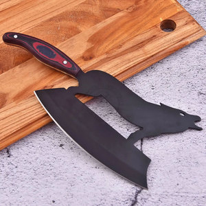 Couteau à viande artisanal unique fait sur mesure, couteau de boucher avec étui en cuir, lame en acier D2 de 7,5 pouces, hachoir de cuisine pour chef, ambidextre, revêtement G10 - Product Image 3