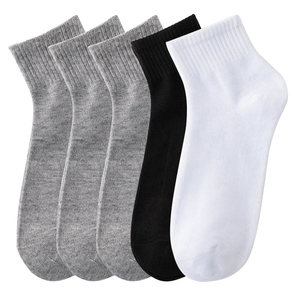 Calcetines Casuales de Tobillo para Hombre, al Por Mayor, de Alta Calidad, con Logotipo Personalizado, Transpirables, Antibacterianos, Ecológicos, de Poliéster, Color Sólido - Product Image 6