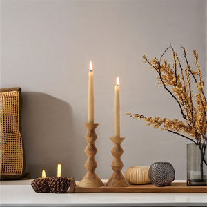 Support de bougie en bois - Product Image 5