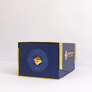 Cajas de regalo de cartón reciclado con logotipo hecho a mano personalizado, cierre magnético plegable, laminación mate para sal, papel ecológico - Product Image 3