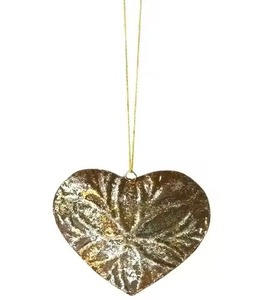 Adorno Navideño Decorativo en Forma de Corazón, Adorno Metálico Colgante para Árbol y Decoraciones de Invierno - Product Image 4