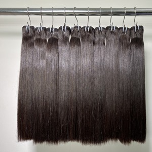 Meilleure qualité 100% vietnamien brut extensions de cheveux humains naturel noir couleur Machine trame faisceaux usine directe pas cher prix - Product Image 3