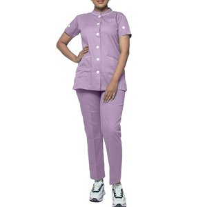 ชุดสครับน้ำหนักเบา ชุดทำงานมืออาชีพ ชุดแพทย์สองชิ้น เนื้อผ้าระบายอากาศได้ดี สวมใส่สบาย สำหรับคลินิกพยาบาล - Product Image 3