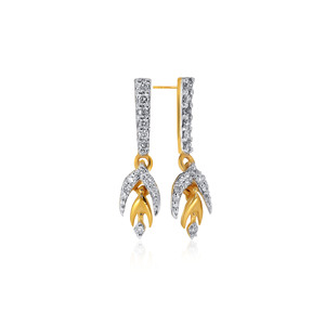 Pendientes de Diamantes de Corte Pera en Oro Amarillo Prime Glory, Pendientes de Lujo para Mujer con Diamantes Naturales, Joyería para Bodas - Product Image 2