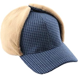 Gorra de béisbol con orejeras de forro polar, gorro de invierno unisex, informal, rojo y blanco - Product Image 2