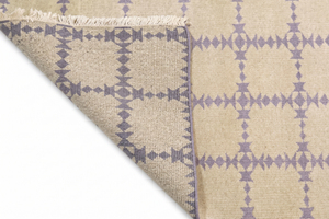 Alfombra DECORDEC Personalizada, Ecológica, de Lana Gruesa, Moderna, Color Marfil Carbón, Diseño Abstracto, Patrón Ornamental Repetitivo, Antideslizante - Product Image 5