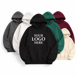 Pull à capuche d'hiver pour homme, très vendu, avec logo personnalisé, couleur unie numérique, fermeture éclair, style oversize, en polaire, vente en gros - Product Image 1