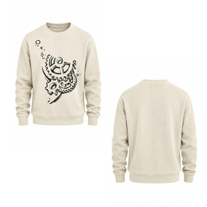 Sudadera de punto gofrado para hombre, cuello redondo, térmica, manga larga, estilo urbano de invierno, ropa casual personalizada al por mayor - Product Image 6