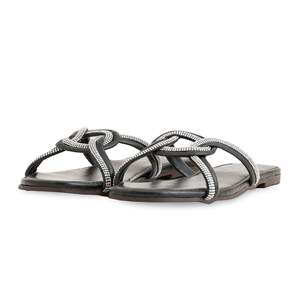 Sandales à talons décontractées pour femmes noires Style à enfiler Modèle CL1943 - Product Image 3