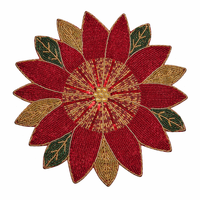 Broderie artisanale de qualité supérieure, perles de verre, écologique, couleur personnalisée, forme personnalisée, traditionnel, moderne, floral pour la maison