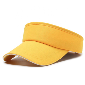 Visera Unisex de Color Amarillo Sólido, Ajustable, para Exteriores, Estilo Curvo, de Poliéster, para Adultos - Product Image 1