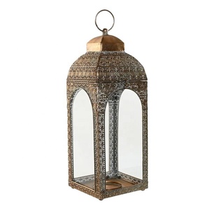 2026 Wholesale <b>Copper</b> Modern Style Metal Moroccan Candle Holder <b>Lantern</b> for Home Decorations Christmas Handmade Durable - Product Image 1