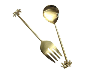 Excellent quality Brass <b>Salad</b> <b>Server</b> Set Table Decor Pieces <b>Salad</b> <b>Server</b> Kitchen tools Mirror Brass <b>Salad</b> <b>Server</b> - Product Image 1