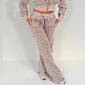 Conjunto Deportivo para Mujer, Sudadera Corta con Capucha, Rayas Coloridas, Pantalones Deportivos de Cintura Alta y Corte Acampanado, Ideal para Mujeres Altas, Ropa Casual para Estar en Casa o Hacer Ejercicio - Product Image 5