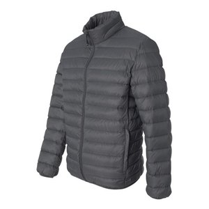 Men's Classic <b>Packable</b> Down Puffer <b>Jacket</b> Winter Sheep Skin Casual Style Weatherproof Breathable Zipper Closure Cotton Filling - Product Image 4