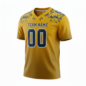 Maillot de football personnalisé pour adultes, manches courtes, respirant, option grande taille, devant 100% polyester, col en V - Product Image 3