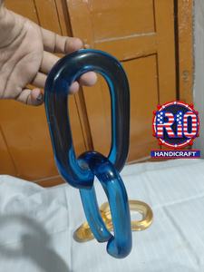 Componentes de eslabones de cadena para manualidades de decoración del hogar DIY, componentes de resina en forma de C, accesorios para esculturas de pared, acrílico colorido de bajo precio, abierto - Product Image 6