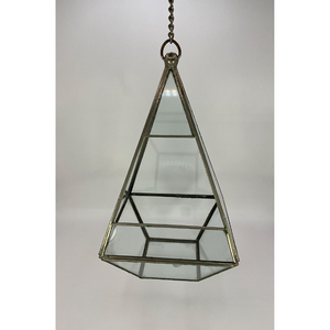 Terrarium mural moderne en métal et verre avec cadre finition noir brillant, haute qualité, pour décoration de table à la maison - Product Image 1