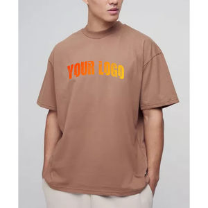 เสื้อยืดแฟชั่นผู้ชายแบบถัก ทรงเข้ารูป ผ้าฝ้าย 100% หนา 180 กรัม พิมพ์ลายดิจิทัล สไตล์ฮิปฮอป แห้งเร็ว ระบายอากาศได้ดี - Product Image 4