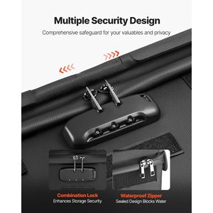 Boîte à documents ignifuge portable, résistante à 1832 degrés Fahrenheit, isolée thermiquement, étanche et verrouillable, avec fonctions de sécurité - Product Image 4
