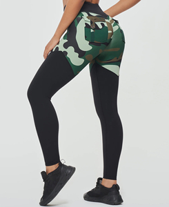 Leggings de yoga taille basse unis, longueur intégrale, extensibles dans les quatre sens, en Spandex/Nylon, taille élastique, grandes tailles, séchage rapide, respirants - Product Image 2