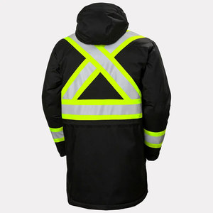 Veste de sécurité réfléchissante haute visibilité pour l'hiver, imperméable, manches longues, vêtements de travail haute visibilité, manteaux de sécurité longs pour la construction - Product Image 2