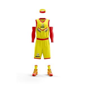Venta al por mayor conjunto de uniformes de baloncesto personalizado de secado rápido nuevos kits de uniformes de baloncesto por sublimación - Product Image 3