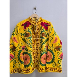 Uzbek Floral Embroidery Jacket <b>Coat</b> Boho Chic Jacket Uzbek Suzani Jacket With Inside Cotton Lining Women's <b>Coat</b> - Product Image 4