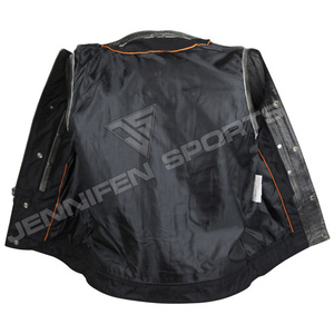 Gilets de moto en cuir pour hommes, style classique antique, gilets de motard en cuir de bonne qualité, gilets en cuir de qualité fabriqués au Pakistan - Product Image 5